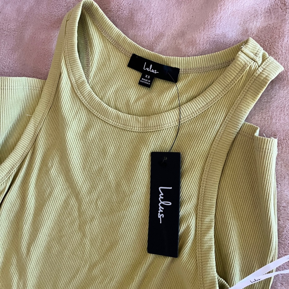 Lulu's Green Ribbed maxi dress